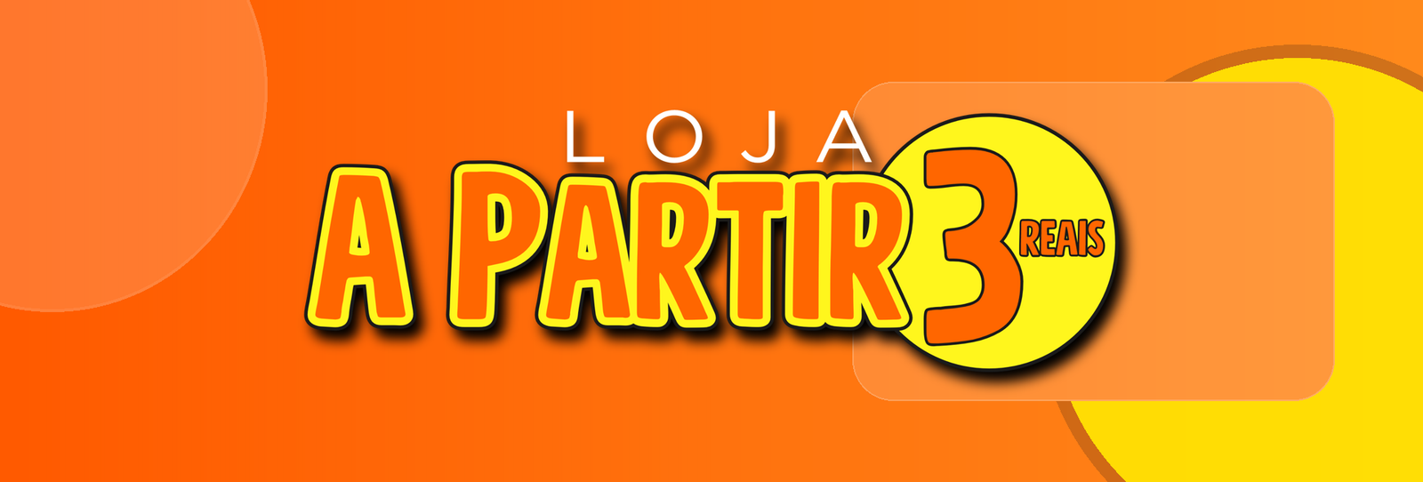 Banner A Partir de 3 Reais