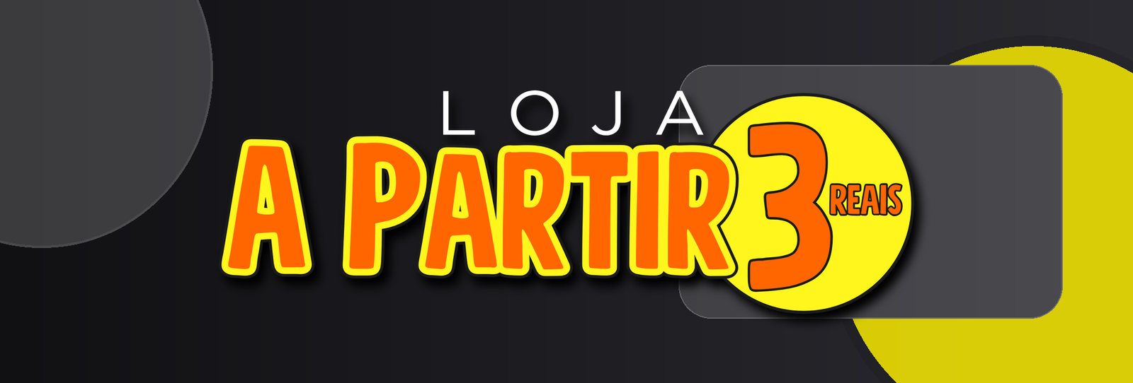 Banner A Partir de 3 Reais