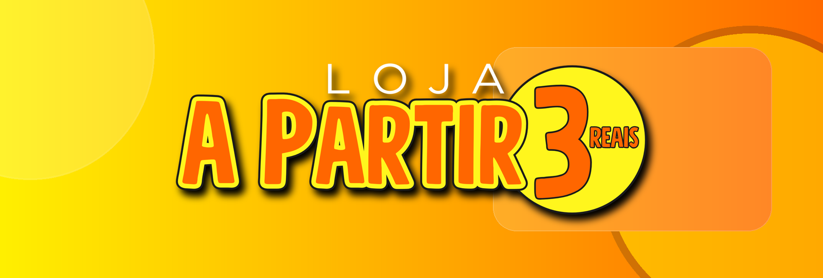 Banner A Partir de 3 Reais
